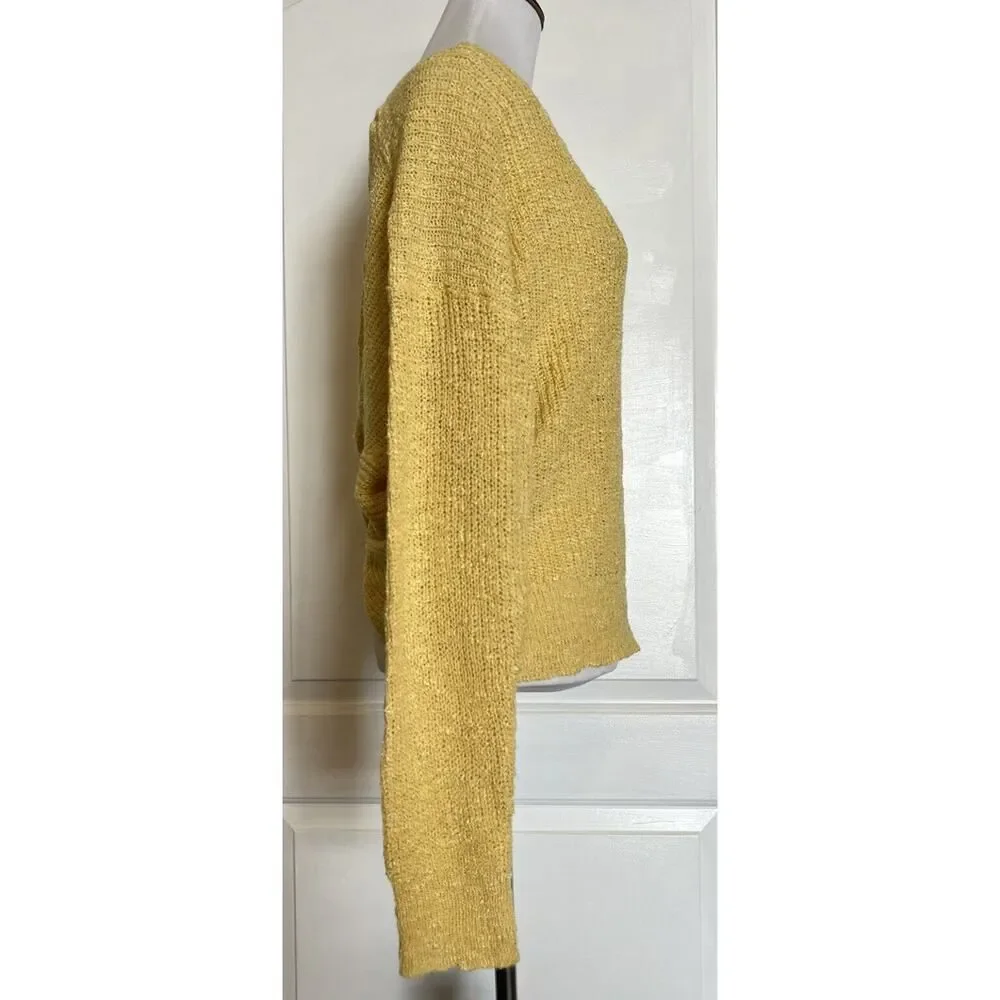 $89 LOVE TREE Los Angeles Boutique Open Back Twist Knot Knit Sweater Designer L